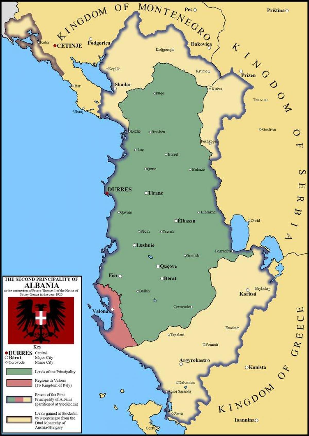 რუკა durres ალბანეთში