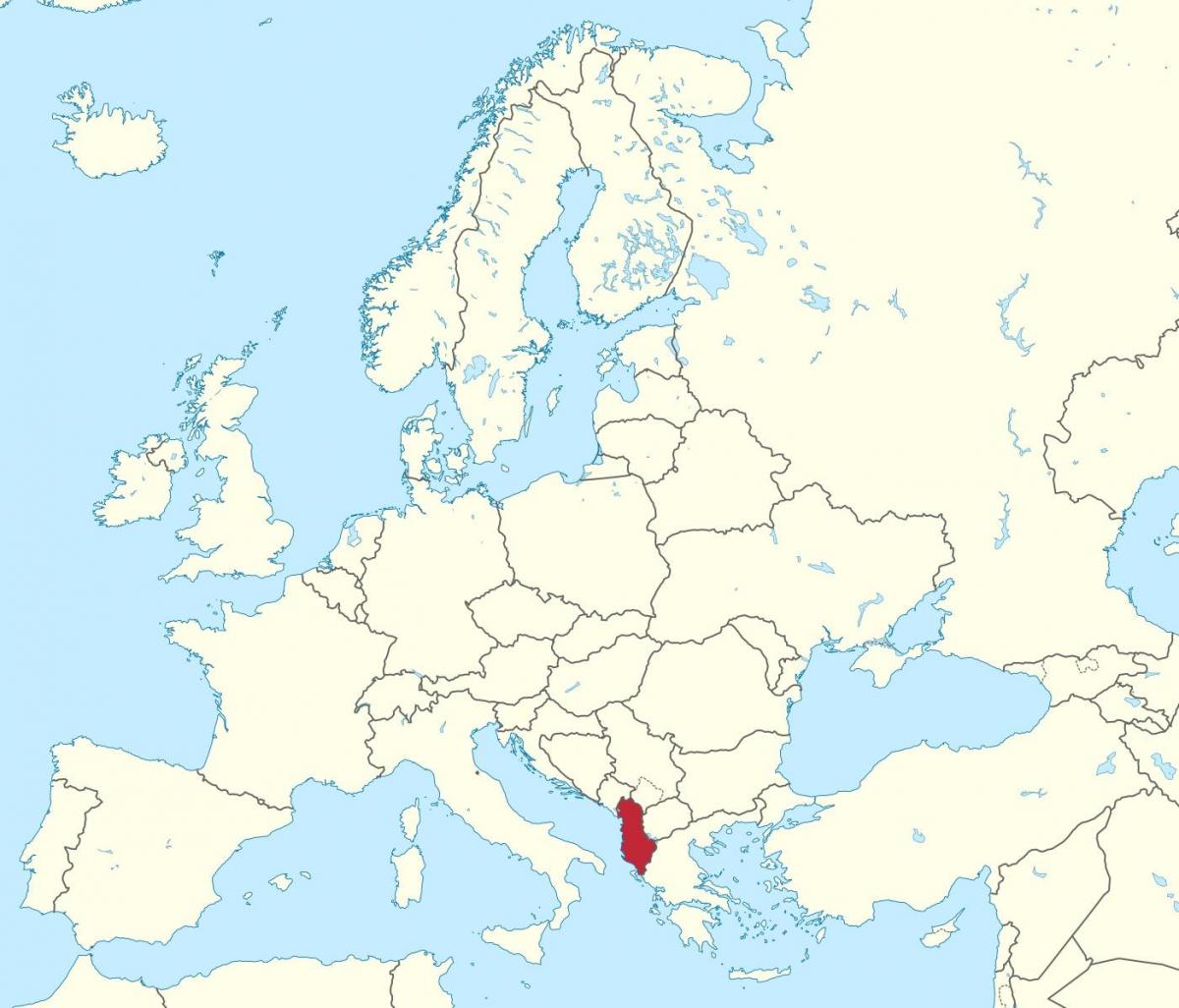 რუკა ალბანეთი ევროპულ