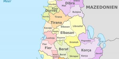 რუკა ალბანეთი პოლიტიკური