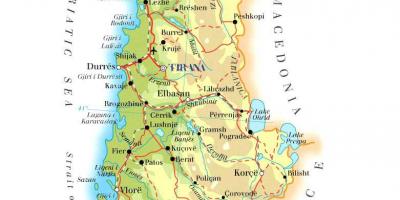 რუკა საქართველოს ფიზიკური რუკა ალბანეთი