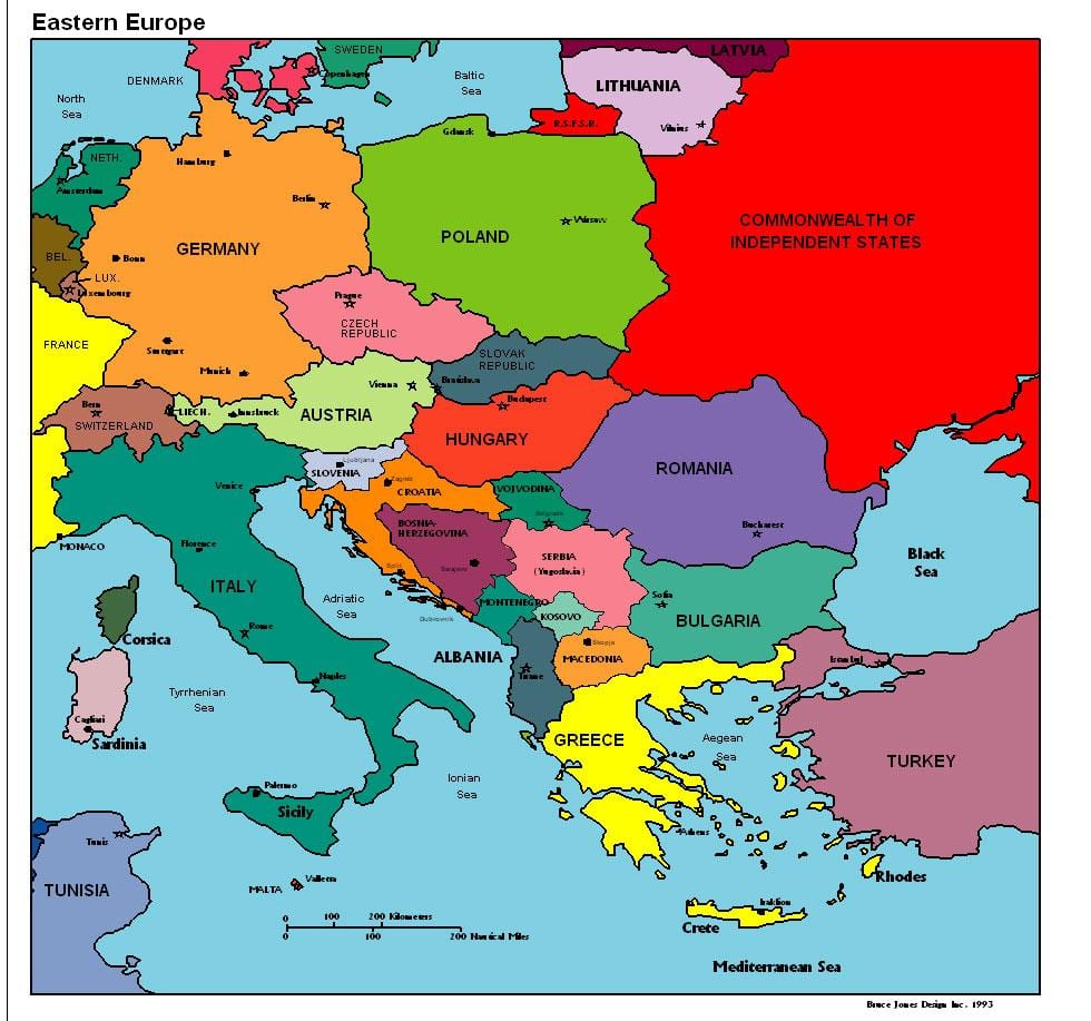 ევროპის რუკა გვიჩვენებს, ალბანეთი