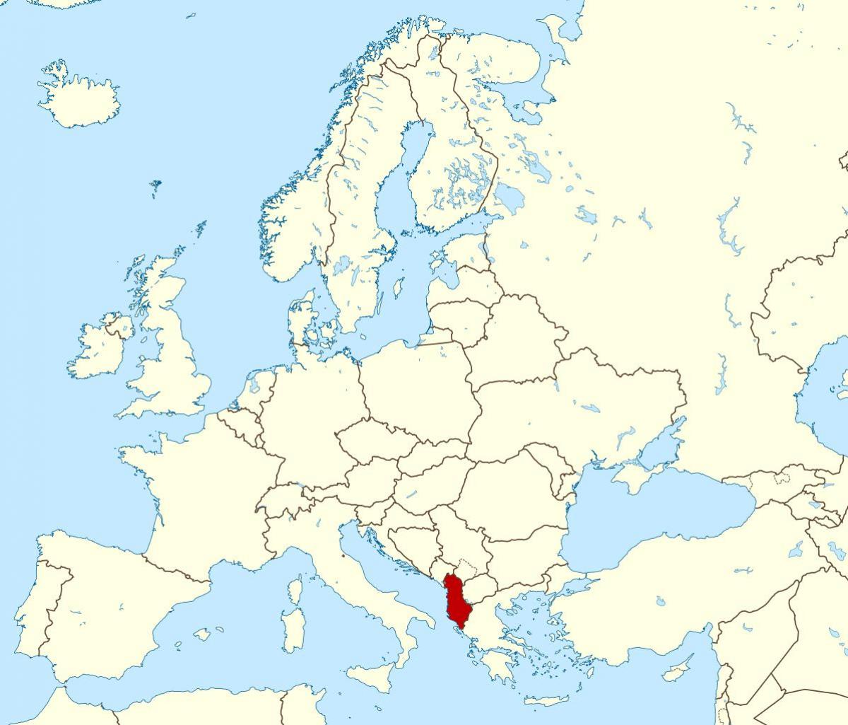 რუკა ალბანეთი მდებარეობა მსოფლიო