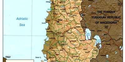 ალბანეთის ძველი რუკა