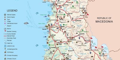 Dhermi რუკა ალბანეთი
